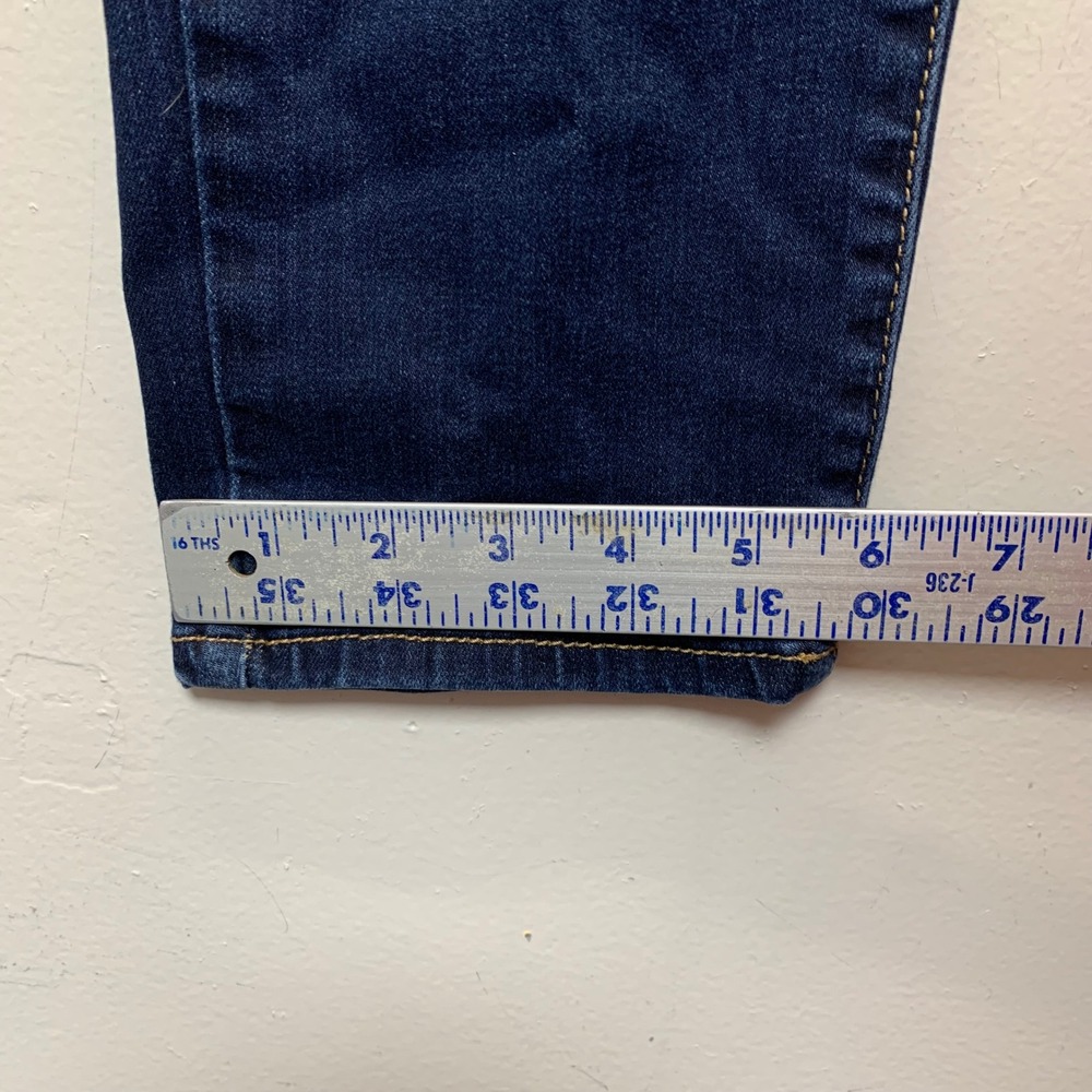 American Eagle Skinny Jeans Womens 10 Long Blue Good Super Stretch Dark Wash - Picture 5 of 9